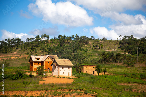 The homes of locals on the island of Madagascar