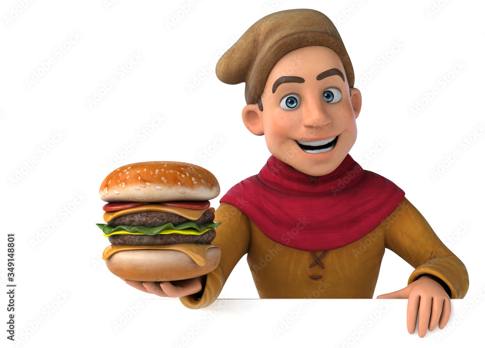 3D Illustration of a medieval historical character 3D Illustration of a medieval historical character