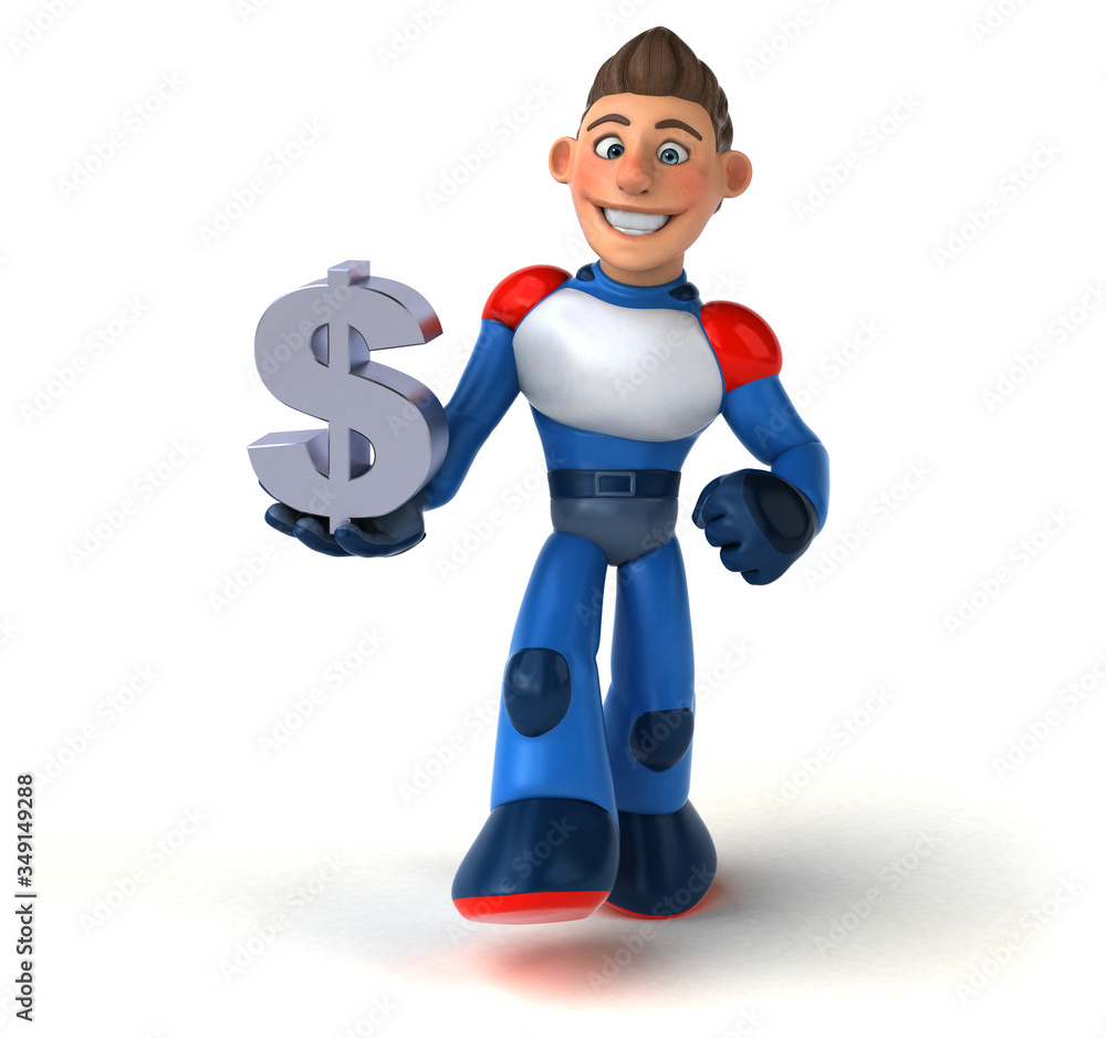 Super modern superhero - 3D Illustration Super modern superhero - 3D Illustration