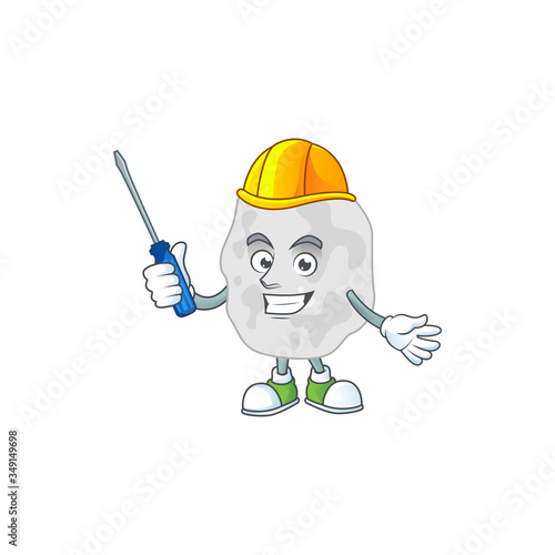 A cartoon image of planctomycetes in a automotive character