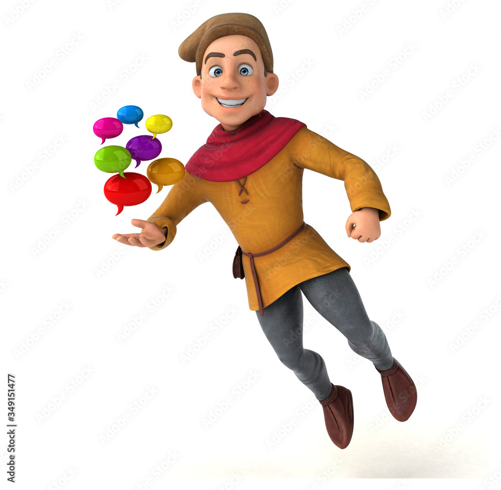 3D Illustration of a medieval historical character 3D Illustration of a medieval historical character