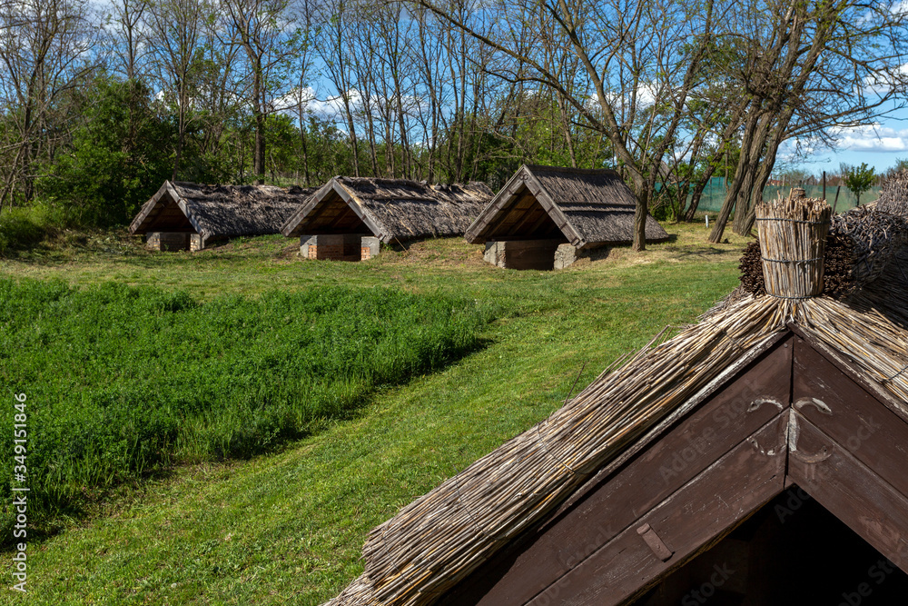 Obraz premium Wine cellars in Ocsa, Hungary
