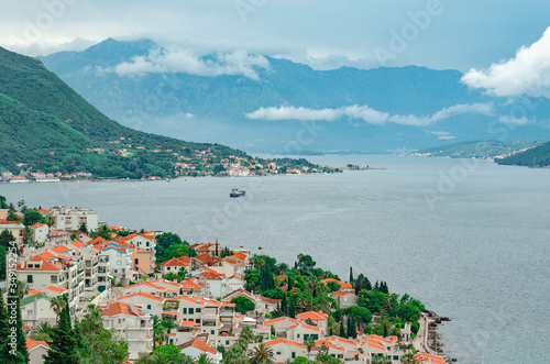 Boko Kotor Bay Montenegro Amazing seascape of Adriatic sea photo