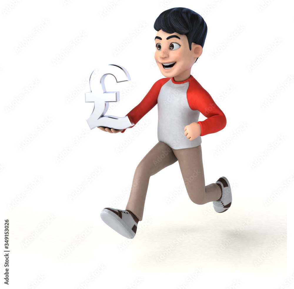 Fun 3D Asian teenager with a manga style Fun 3D Asian teenager with a manga style