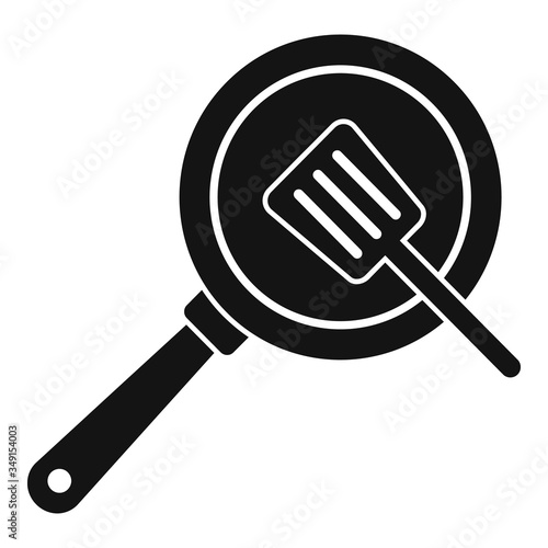 Cooking frying pan icon. Simple illustration of cooking frying pan vector icon for web design isolated on white background