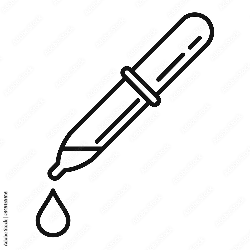 Blood pipette icon. Outline blood pipette vector icon for web design isolated on white background Blood pipette icon. Outline blood pipette vector icon for web design isolated on white background