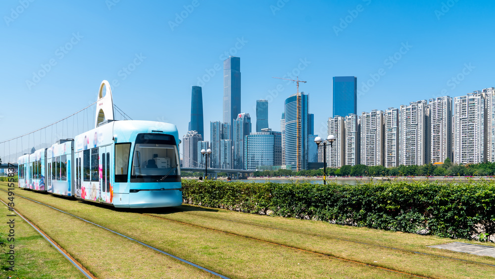 Guangzhou light rail sightseeing bus Guangzhou light rail sightseeing bus