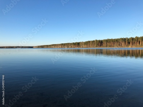 lake in the forest, water and sky © Uladzislau