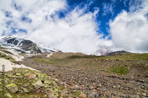 Caucasus Mountains near Kasbegi, Georgia photo