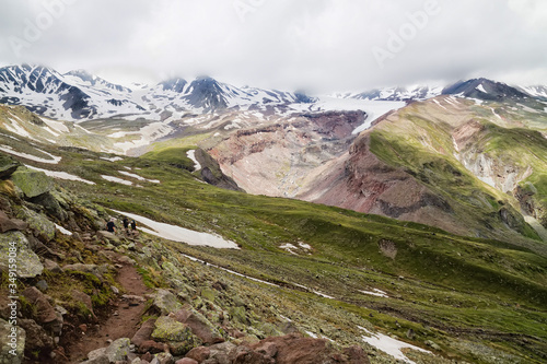 Caucasus Mountains near Kasbegi, Georgia photo