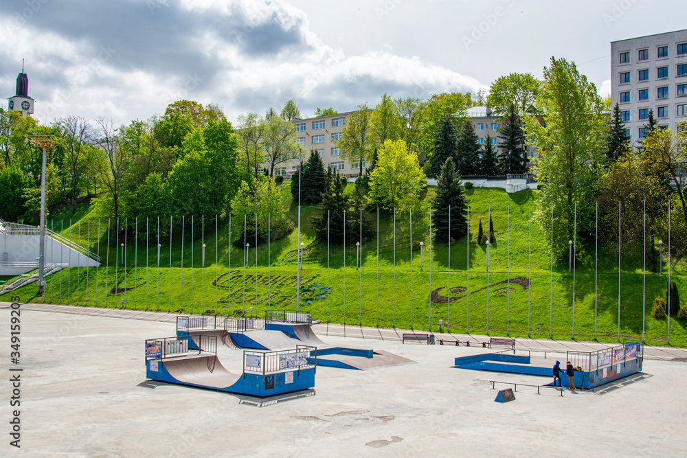 custom made wallpaper toronto digitalVitebsk, Belarus-14 May 2020:The summer amphitheater is traditional scenic platform for popular festival Slavic Bazaar