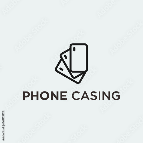 phone case logo design vector silhouette illustration