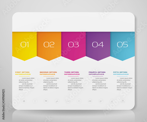 teps simple&editable process chart infographics element. EPS 10.	