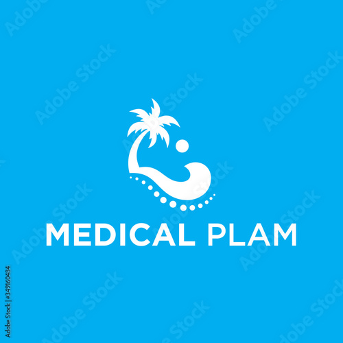spine palm logo / medical vector