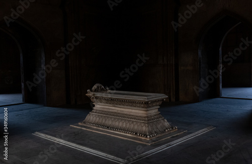 Grave of Safdarjung at Safdarjung's Tomb in New Delhi, India. Mughal style mausoleum built in 1754 . photo