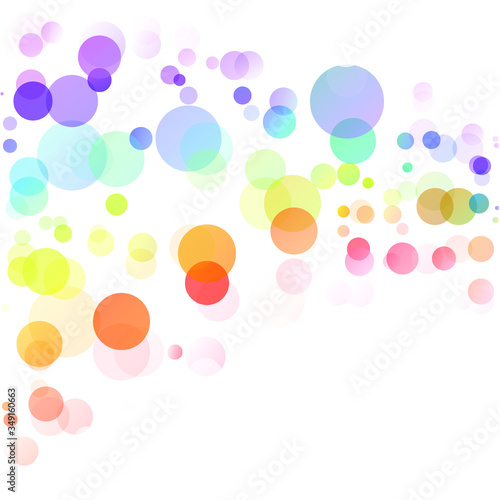 Bubbles Circle Dots Unique Colorful Bright Vector Background © sumaetho