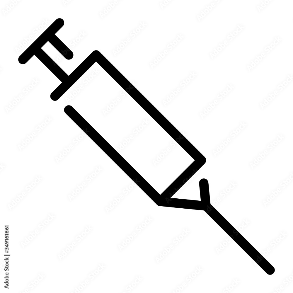 Syringe. Icon with outline style and perfect pixels. Suitable for website design, logo, app and UI. Syringe. Icon with outline style and perfect pixels. Suitable for website design, logo, app and UI.