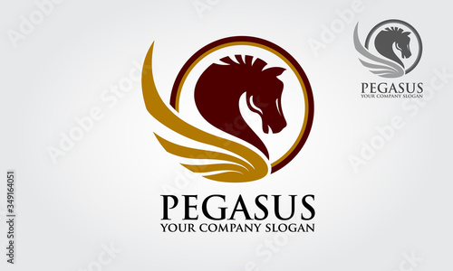 Fotografie, Obraz Pegasus Logo Template for all creative business company