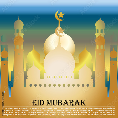 Eid Mubarak or Eid Al Fitr, Poster and banner vector
