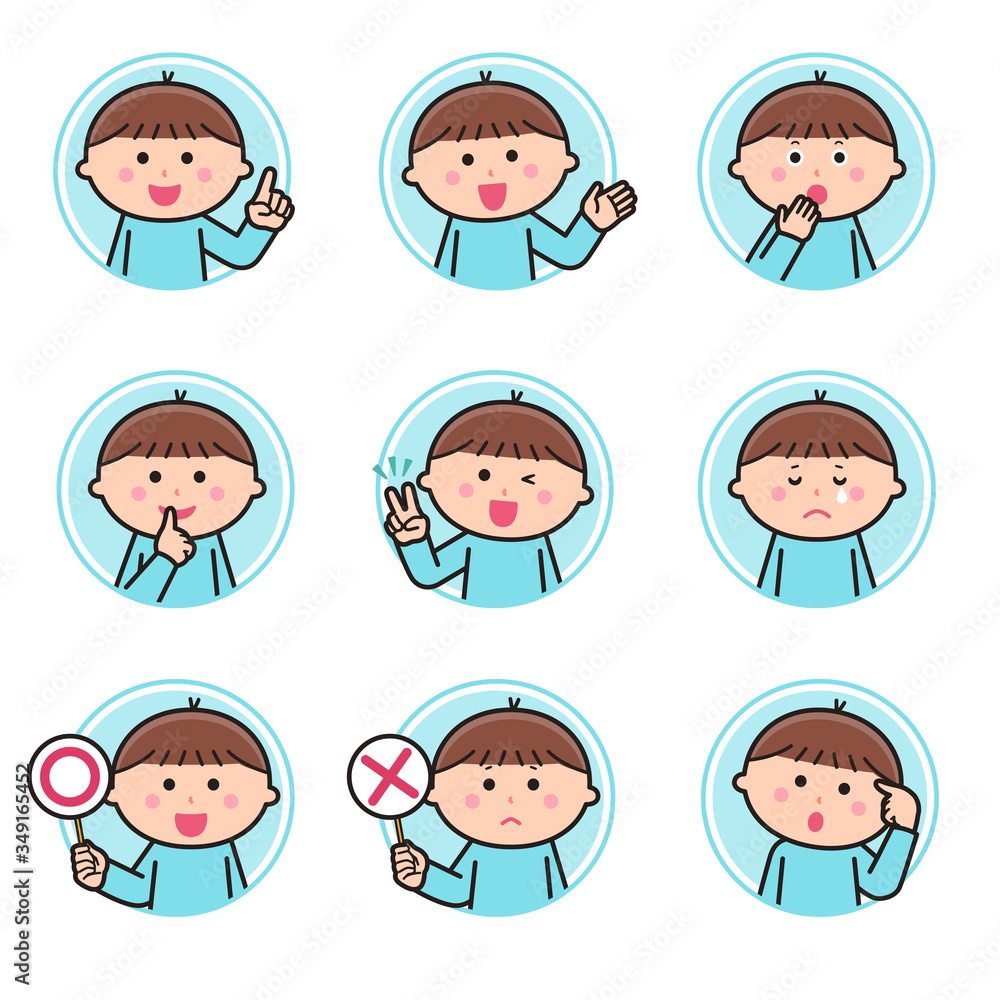 Boy Facial expression Circle icon Variation 2 Boy Facial expression Circle icon Variation 2