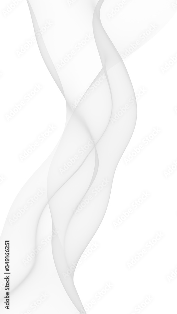 White abstract background. Fluttering white scarf. Waving on wind white fubric. 3D illustration White abstract background. Fluttering white scarf. Waving on wind white fubric. 3D illustration