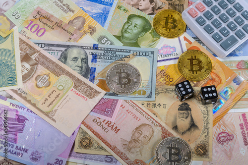 LONDON, UNITED KINGDOM / 15 MAY 2020: Calculating the value of foreign currency holdings, Calculating the value of foreign currency holdings, and assesing risks
