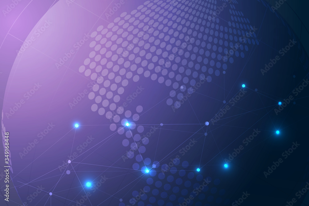 Fototapeta premium Abstract connecting dots, Polygonal background, technology design, vector illustrator