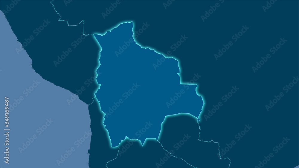 Obraz premium Bolivia, solid - light glow