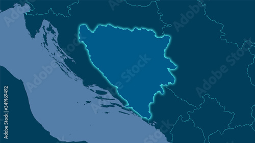Bosnia and Herzegovina, solid - light glow