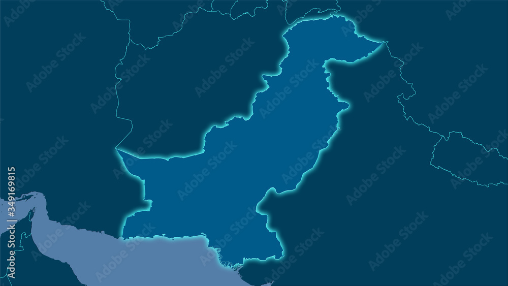 Fototapeta premium Pakistan, solid - light glow