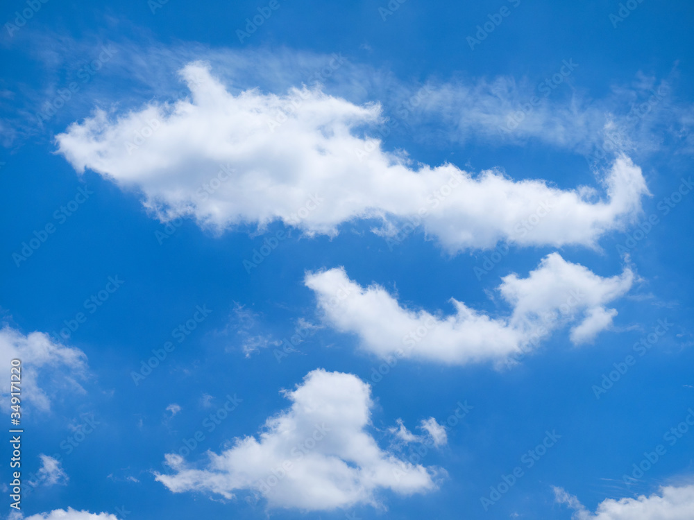 Naklejka premium 初夏の青空と雲