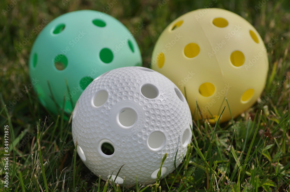 Naklejka premium Floorball easter balls