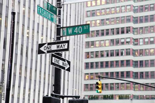 Photography street sign in New York