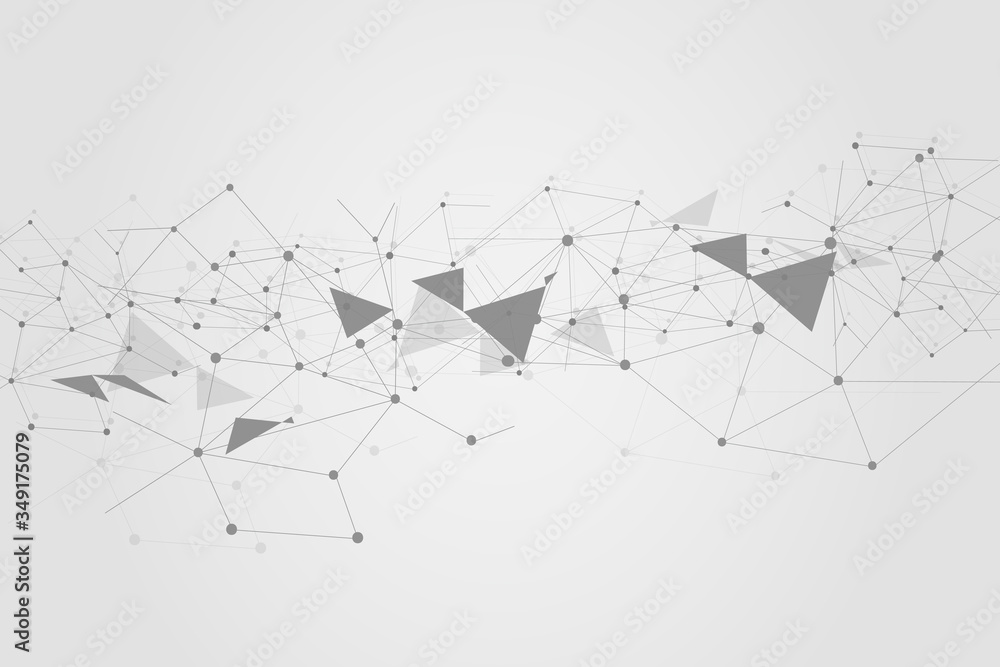 Abstract connecting dots, Polygonal background, technology design, vector illustrator