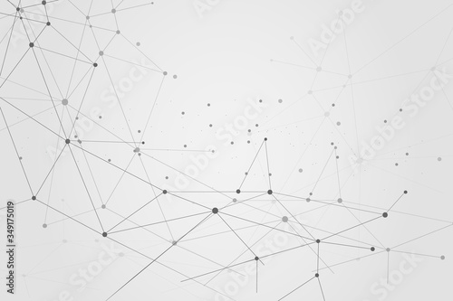 Abstract connecting dots, Polygonal background, technology design, vector illustrator