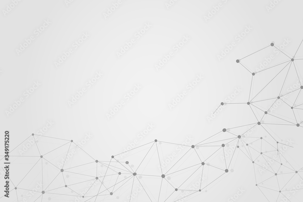 Obraz premium Abstract connecting dots, Polygonal background, technology design, vector illustrator