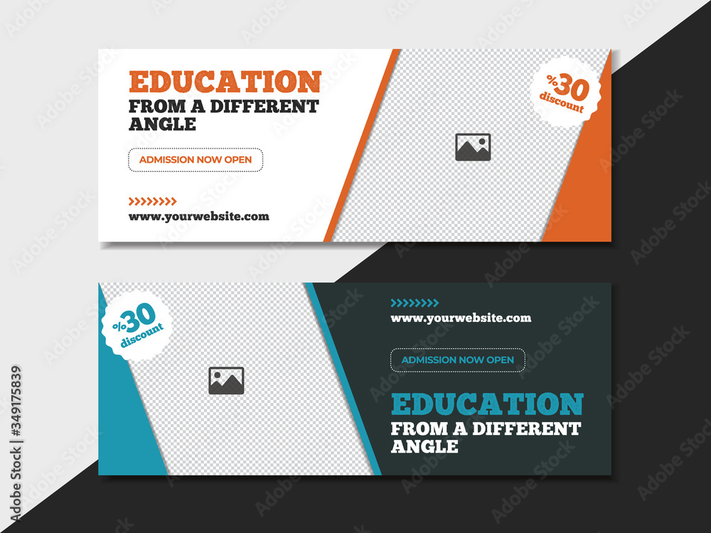 Education Web Banner Template Design Education Web Banner Template Design