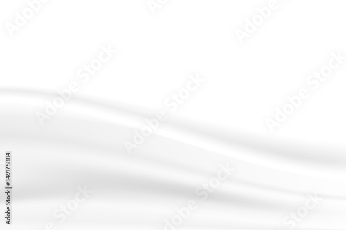 Cloth abstract white and gray gradient color curve background, Vector Illustration