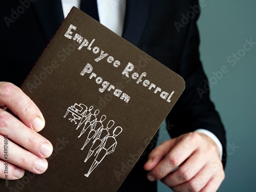 Career concept about Employee Referral Program with phrase on the sheet.