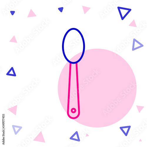 Line Heroin in a spoon icon isolated on white background. Concept of drug addiction and dependence from the narcotic. Junkie lifestyle. Colorful outline concept. Vector