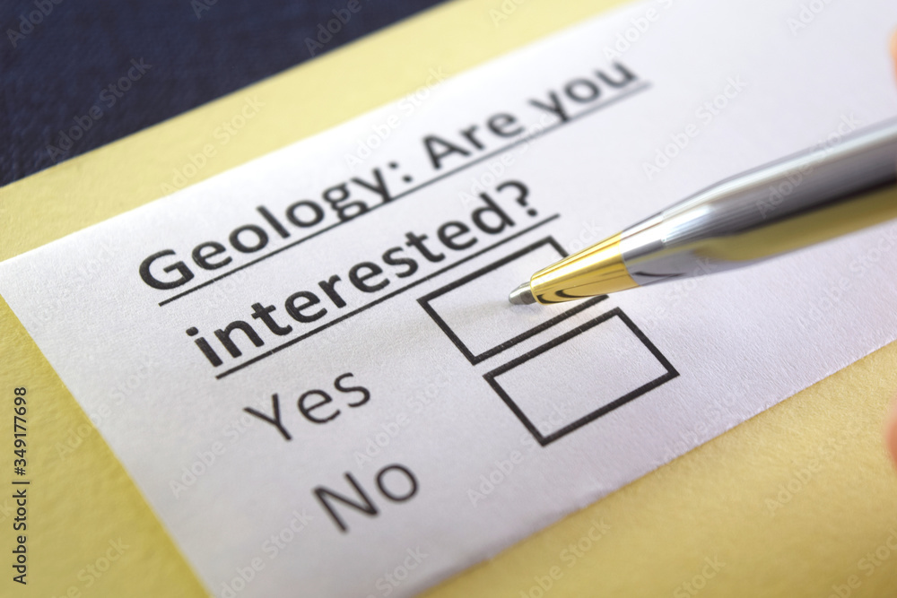 One person is answering question about geology. One person is answering question about geology.