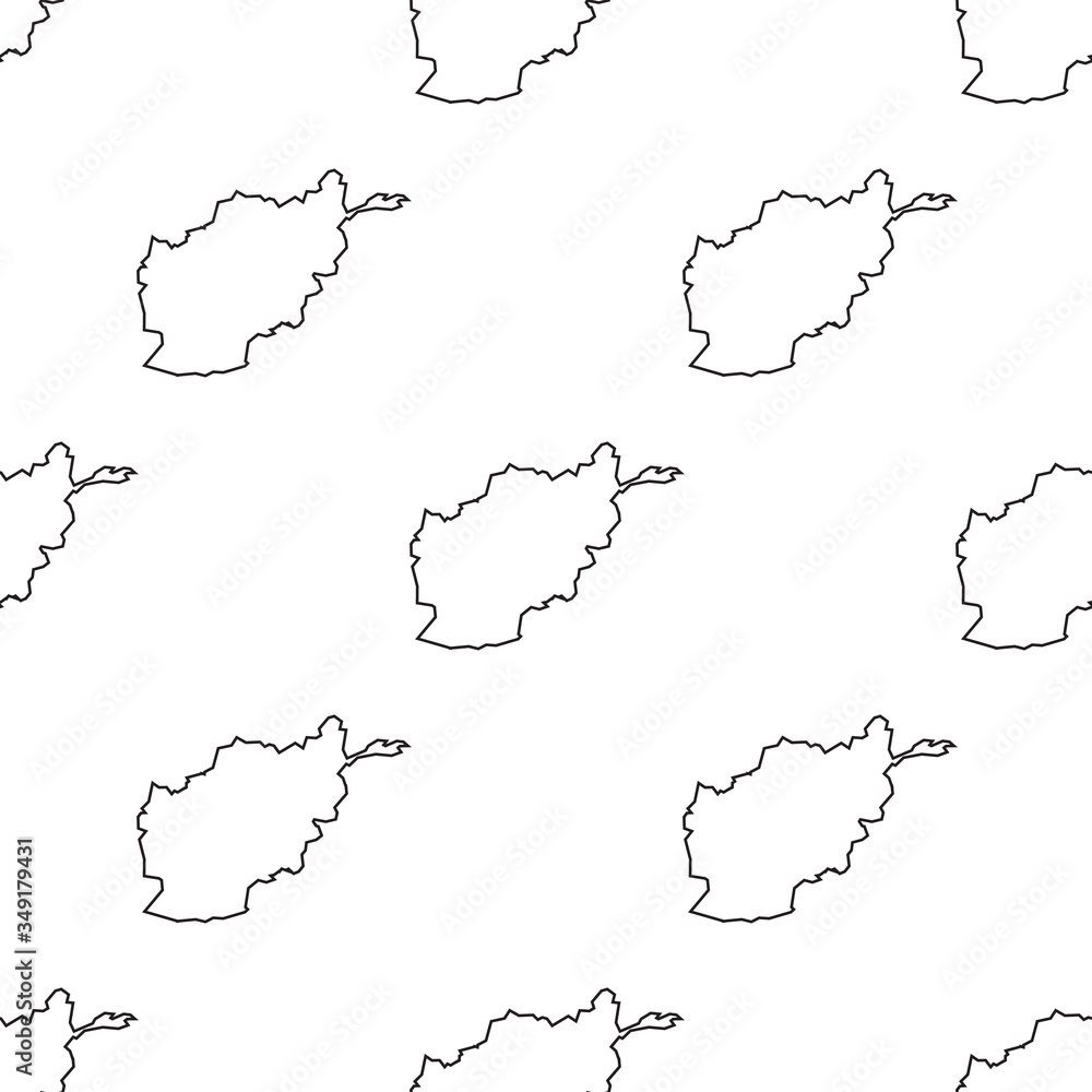 Afganistan map pattern background. The country in the form of borders. Stock vector illustration isolated on white background. Afganistan map pattern background. The country in the form of borders. Stock vector illustration isolated on white background.