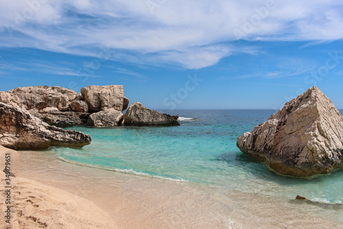 Scorcio dalla spiaggia di Cala Mariolu, Golfo di Orosei, Sardegna