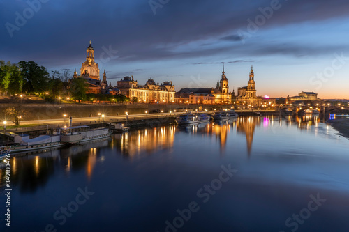 Dresden Skyline in the Evening, Saxony, Germany © Eric
