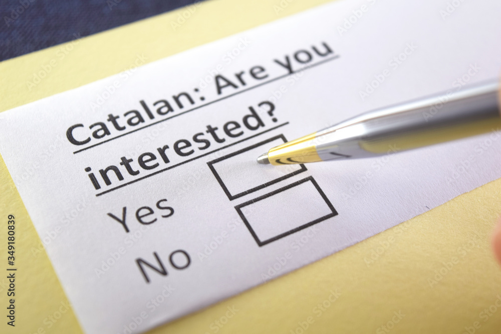 One person is answering question about catalan. One person is answering question about catalan.
