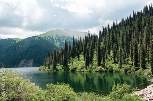 Amazing high-mountain crystal lake in Kazakhstan © Khamitsevich Andrey
