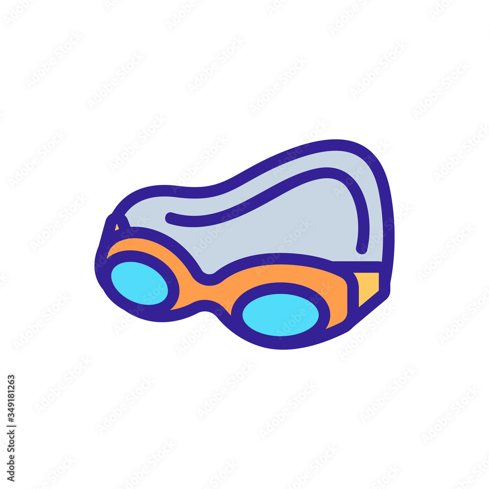 round training goggles for swimming icon vector. round training goggles for swimming sign. color symbol illustration round training goggles for swimming icon vector. round training goggles for swimming sign. color symbol illustration
