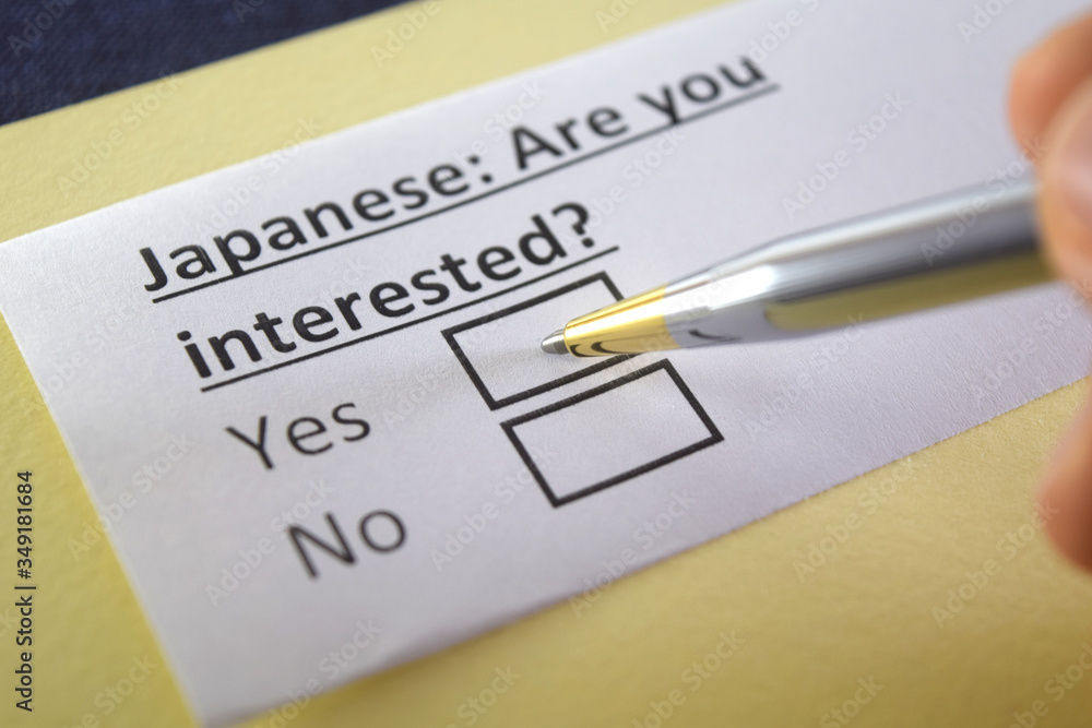 One person is answering question about japanese. One person is answering question about japanese.