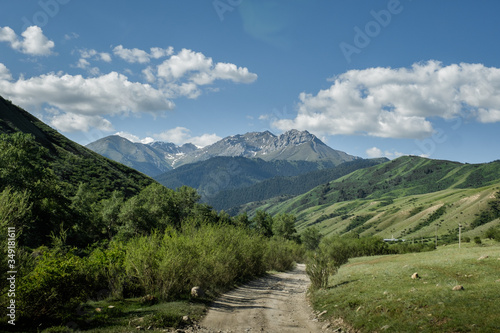 Steppe of Mount Kazakhstnvn hill road © Khamitsevich Andrey