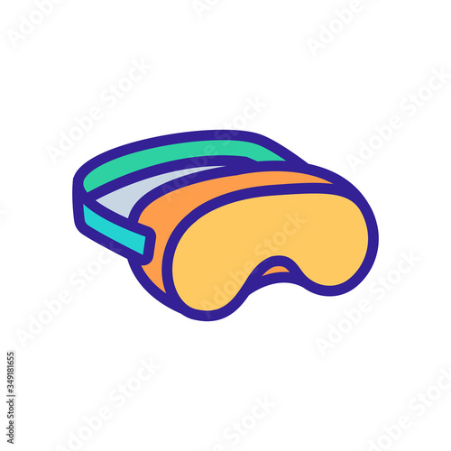 diopter swimming mask to improve eye vision icon vector. diopter swimming mask to improve eye vision sign. color symbol illustration
